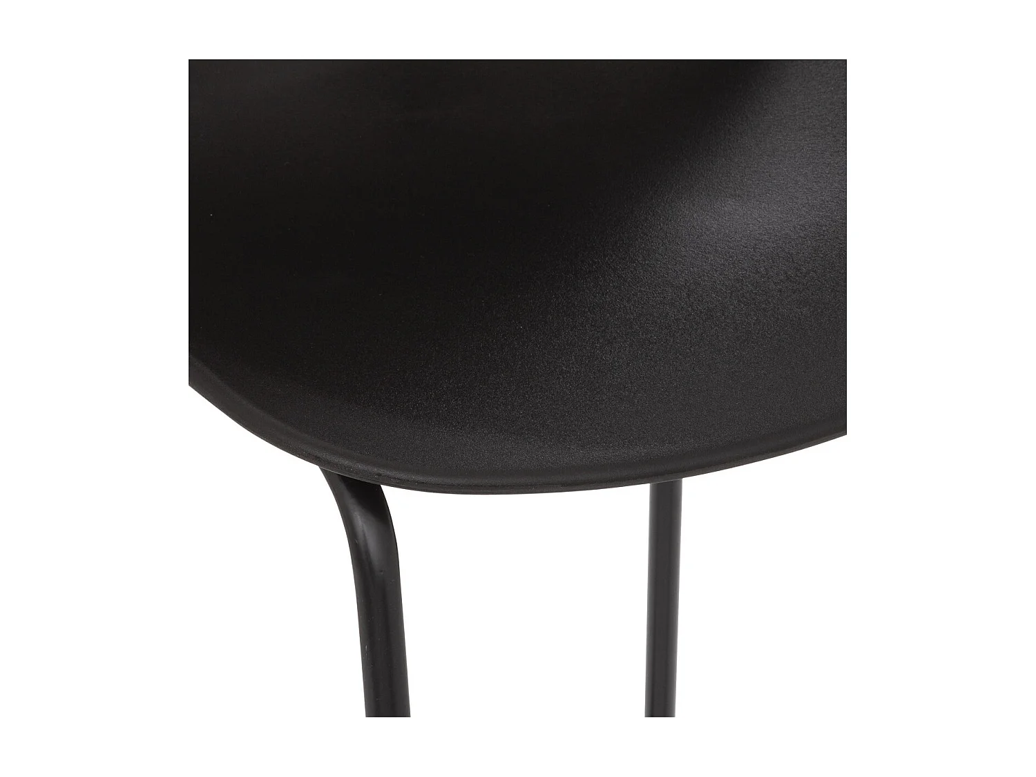 Tabouret de bar Noir pieds en métal H 82 cm