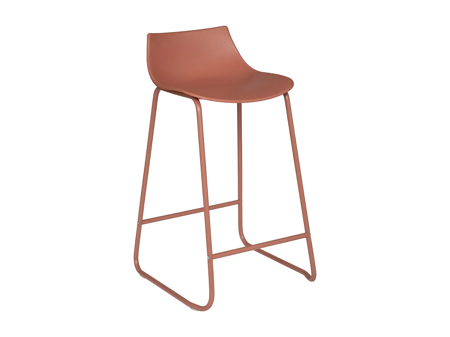 Tabouret de bar Terracotta pieds en métal H 82 cm