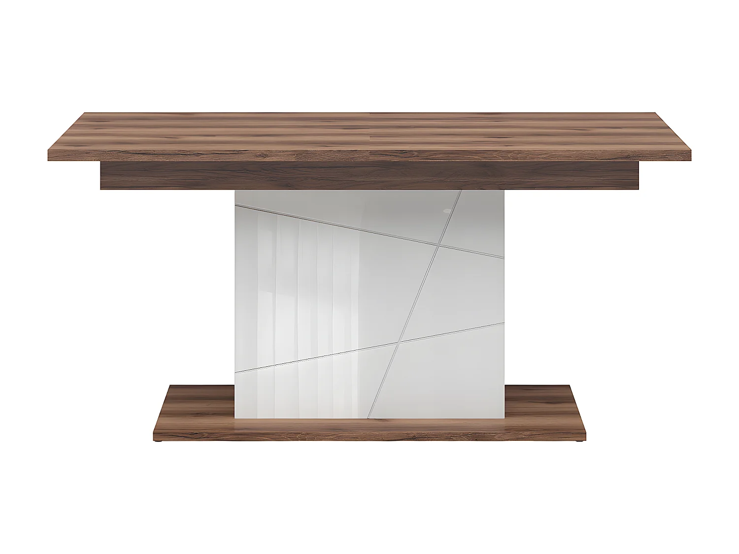 Table à manger extensible 4 à 6 places Sven Blanc et Bois