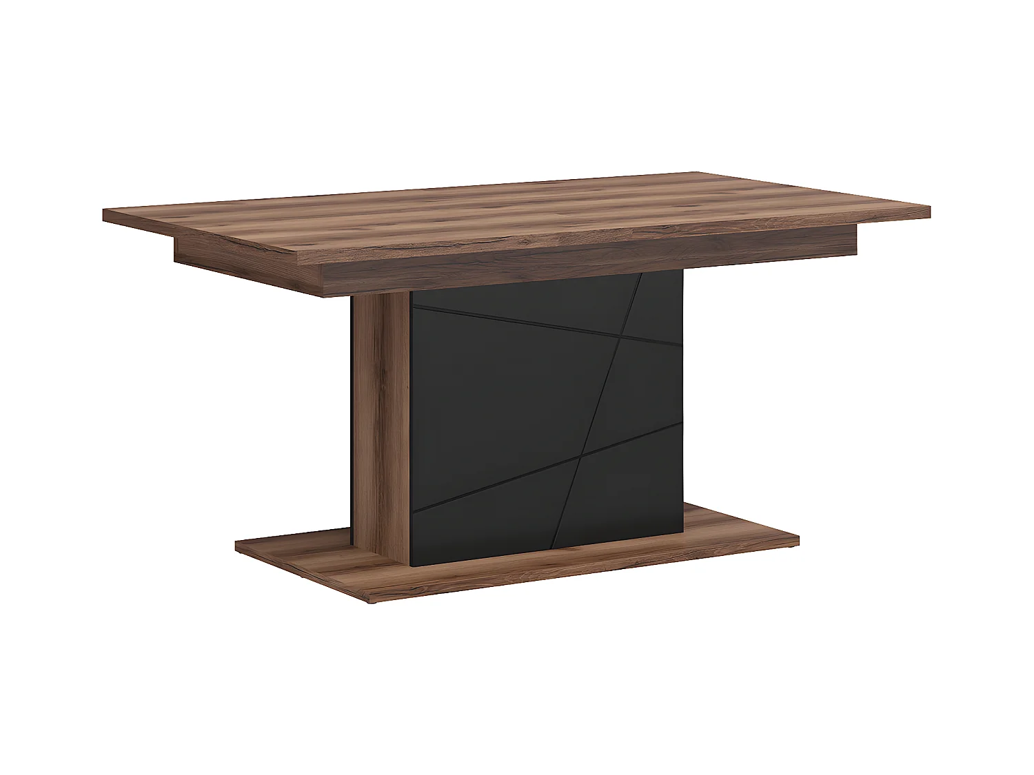 Sven Zwart en Hout 4 tot 6 zits uitschuifbare eettafel