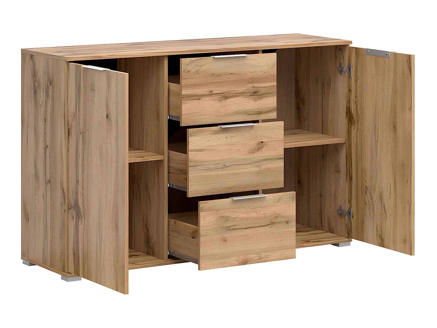 Buffet 2 portes 3 tiroirs Selma Bois