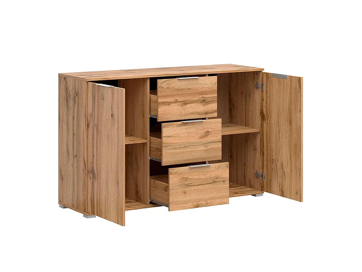 Selma Wood 2-door 3-drawer sideboard