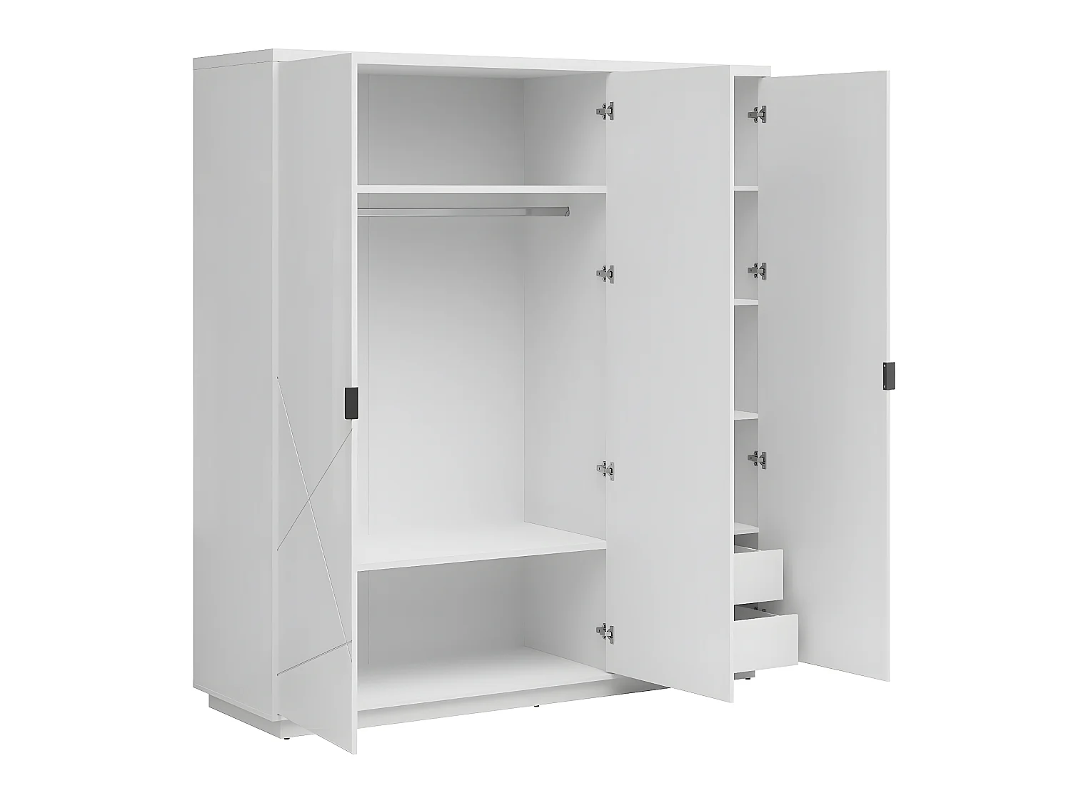 Sven 3-deurs kledingkast Wit