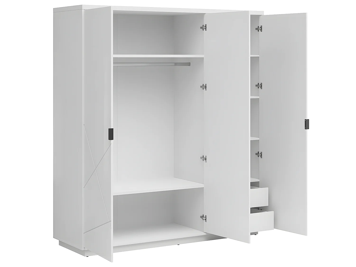 Armadio 3 ante Sven bianco 200cm