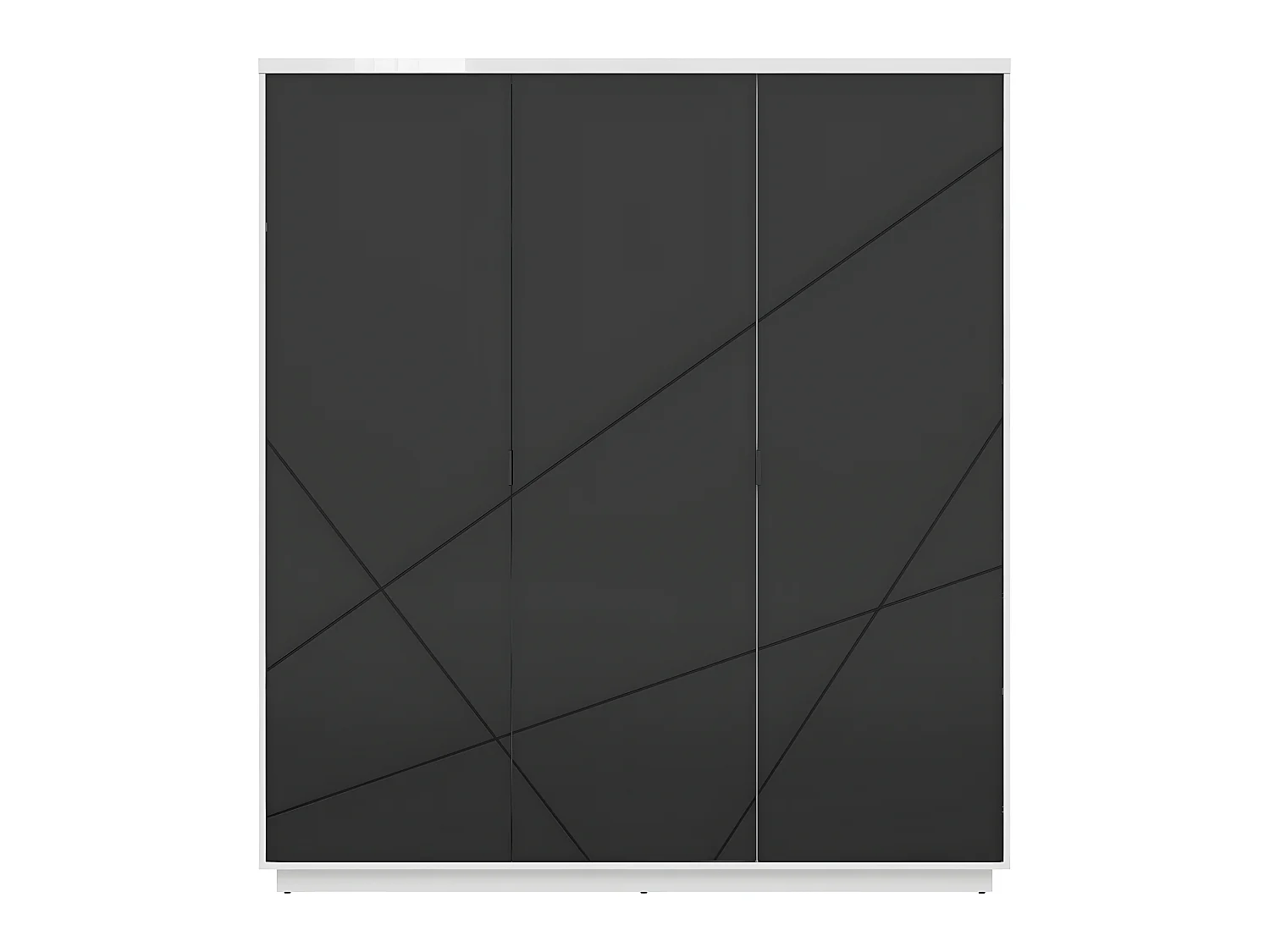 Armadio 3 ante Sven bianco e nero 200cm