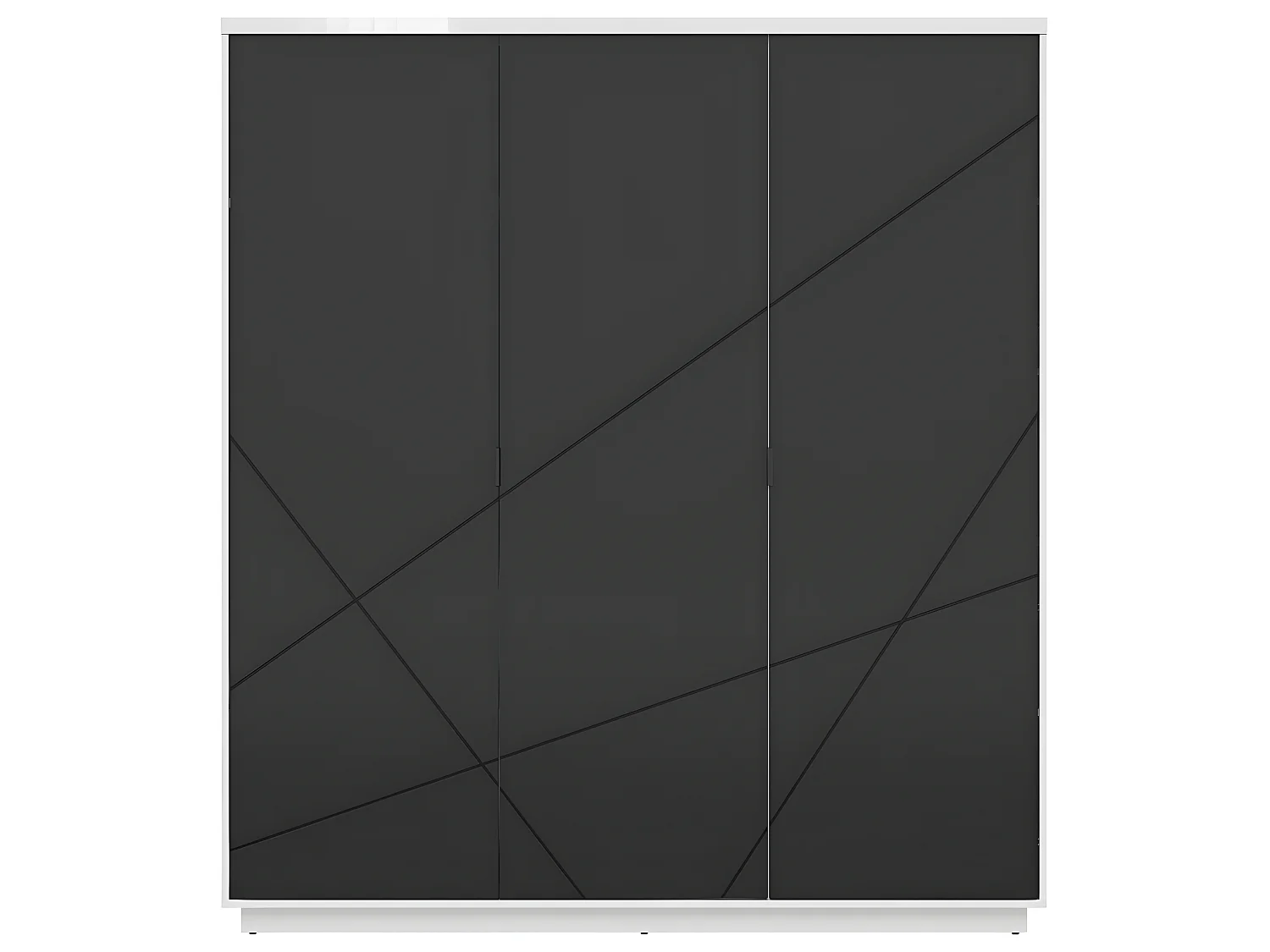 Armoire 3 portes Sven Noir et Blanc