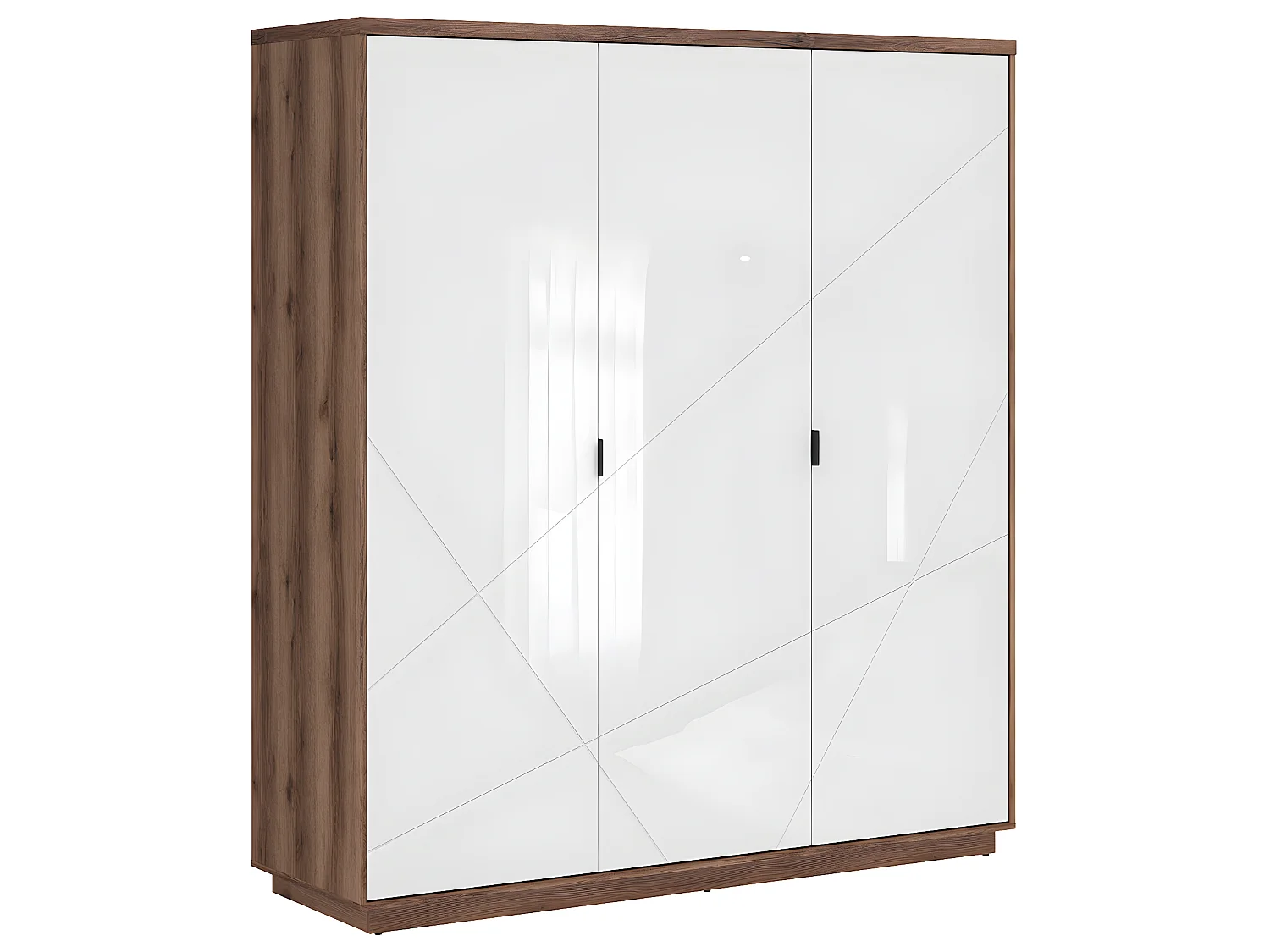 Armoire 3 portes Sven Blanc et Bois