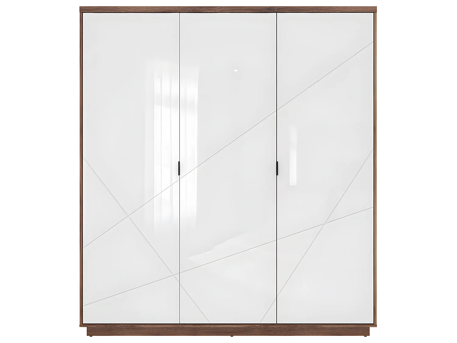 Armoire 3 portes Sven Blanc et Bois