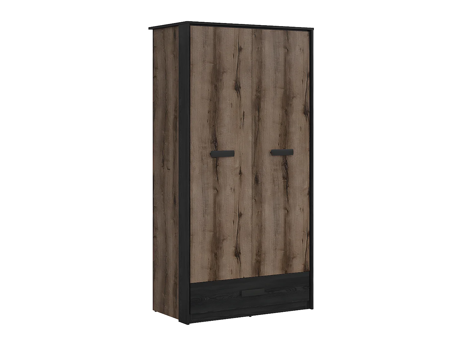 Armoire 2 portes 1 tiroir Romane Bois