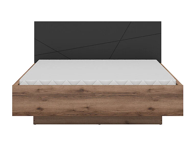 Letto con contenitore con base Sven nero e marrone 160x200