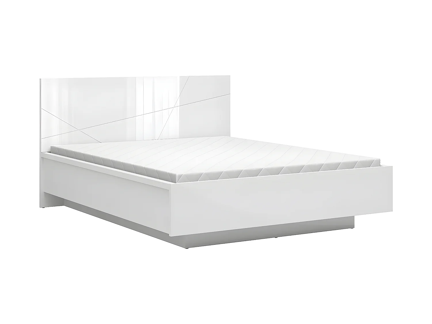 Cama com arrumação com base Sven branco 160x200