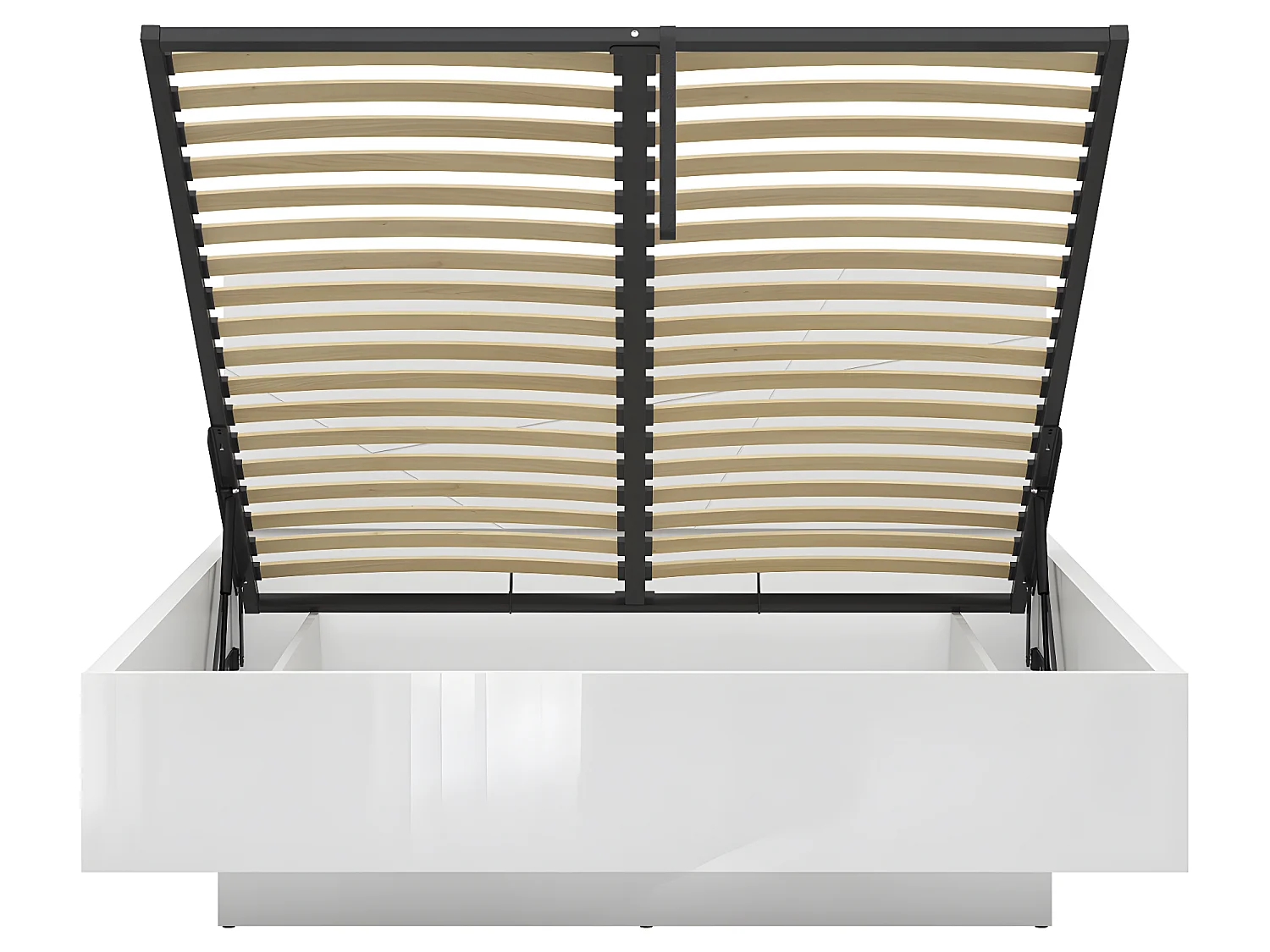 Letto con contenitore con base Sven bianco 160x200