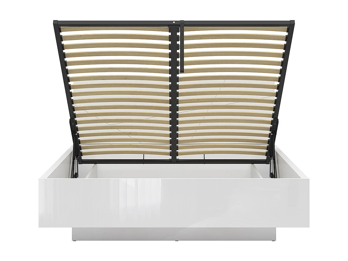 Lit coffre 160x200 sommier inclus Sven Blanc