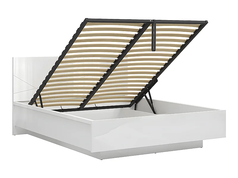 Letto con contenitore con base Sven bianco 160x200