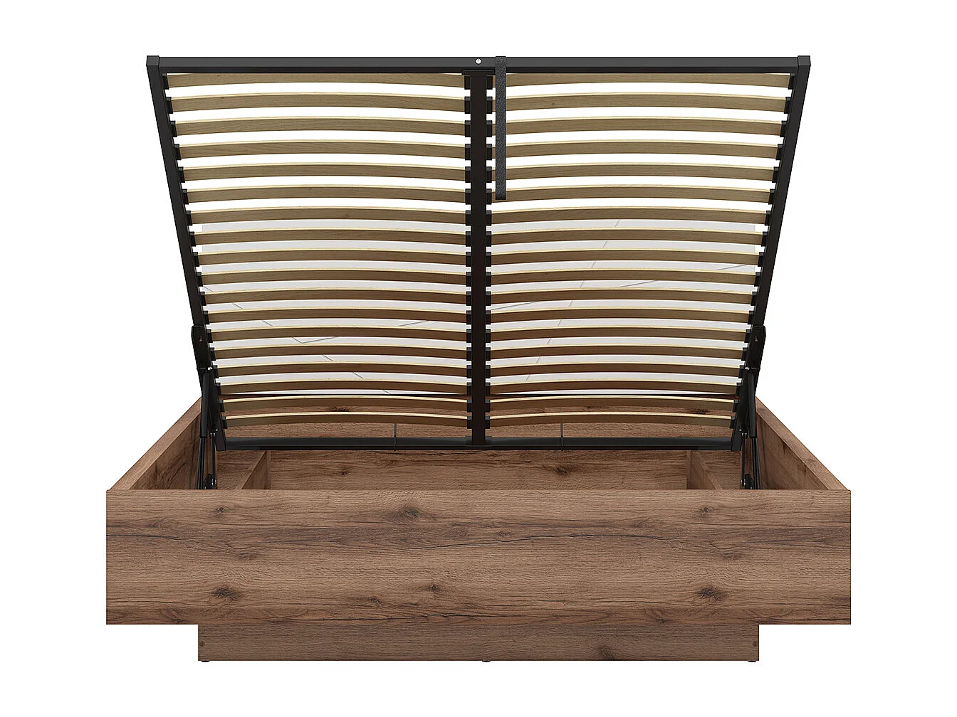 Sven White and Wood 160x200 box bed with box spring