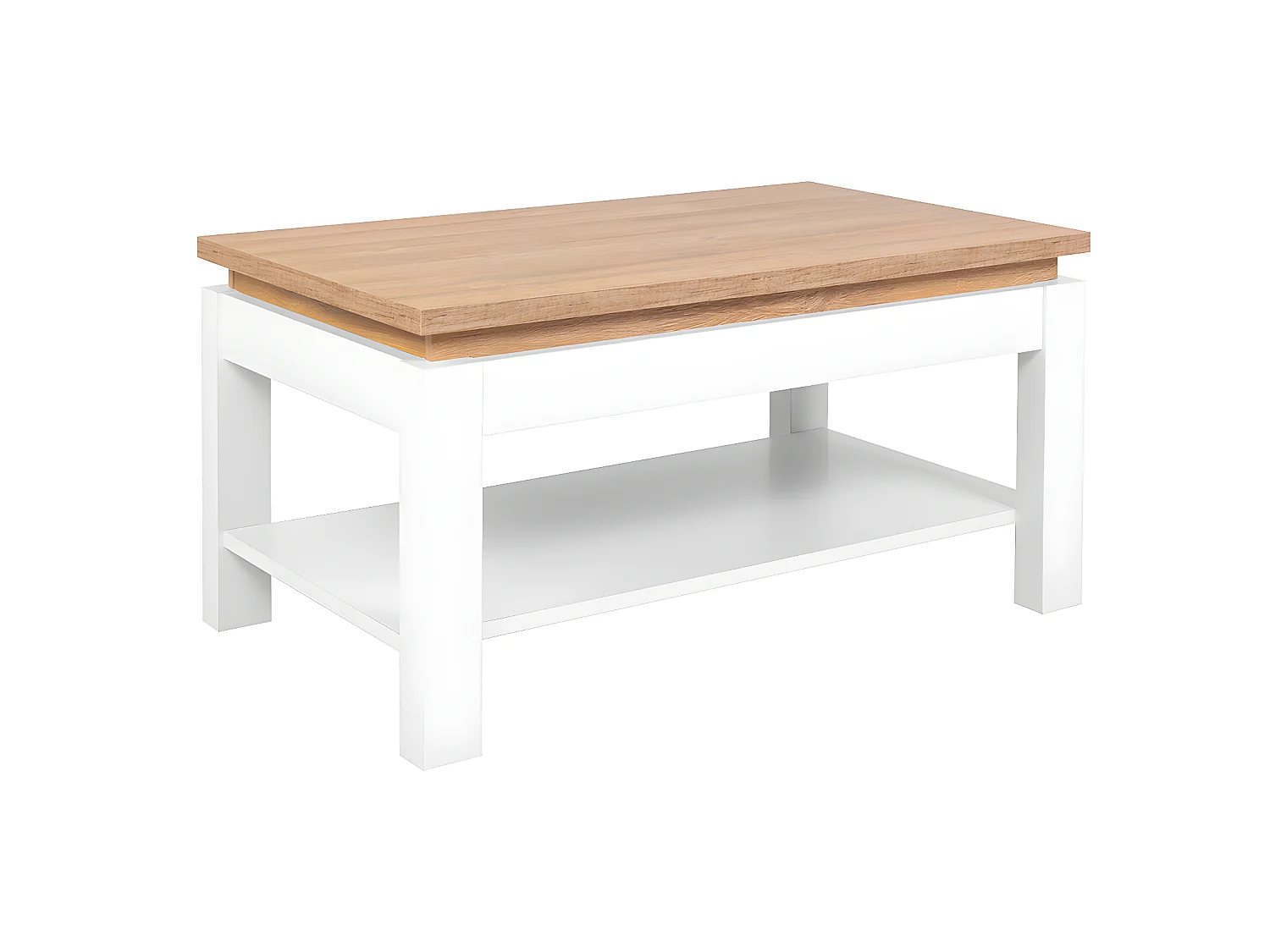 Nara Witte en Houten Salontafel