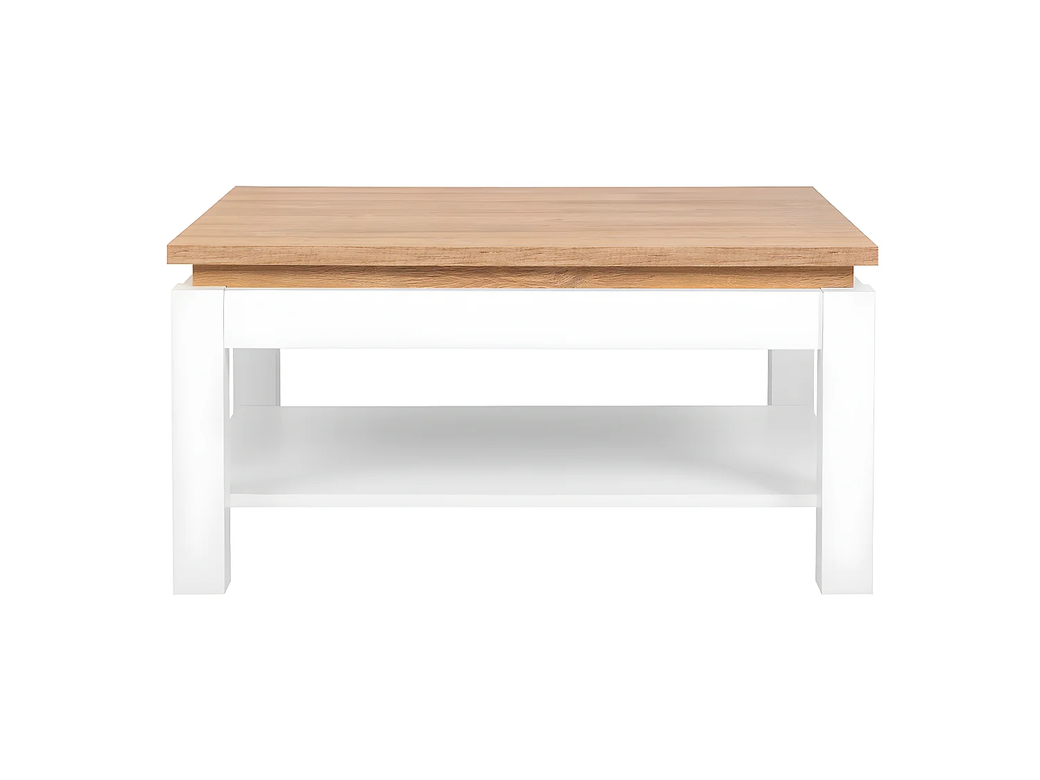 Nara Witte en Houten Salontafel