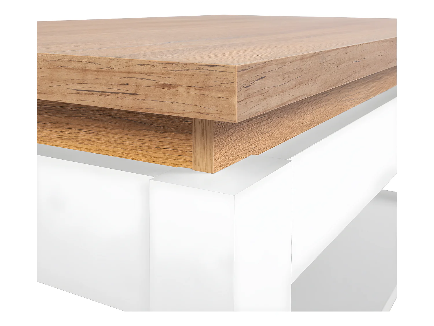 Nara Witte en Houten Salontafel