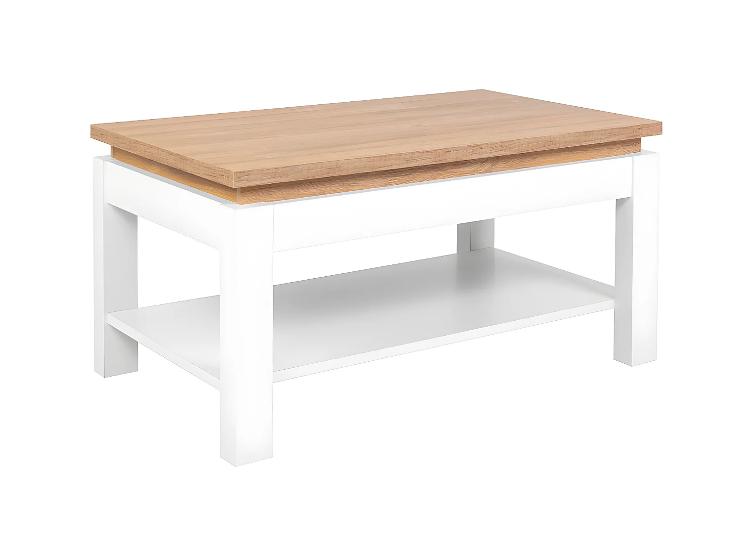 Nara Witte en Houten Salontafel