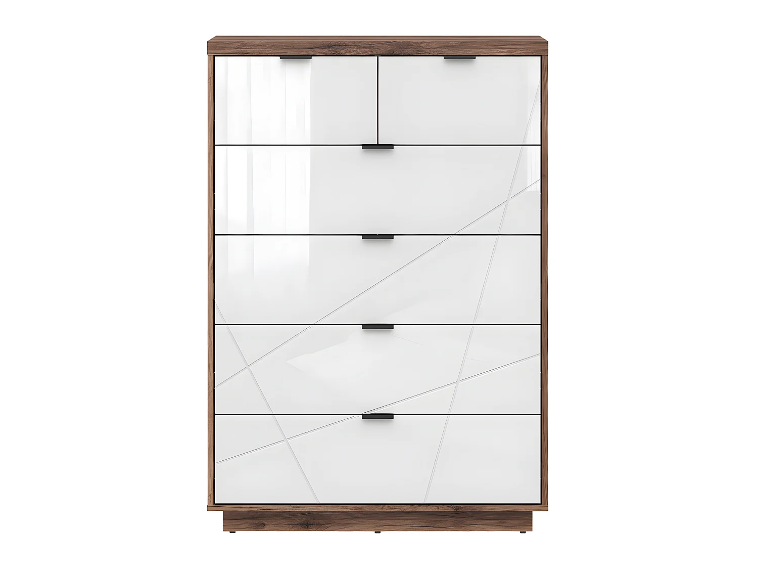 Cómoda Sven branco e madeira 130cm