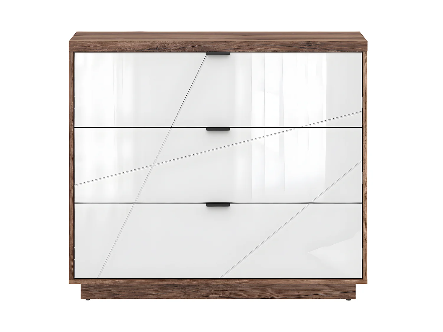 Commode 3 tiroirs Sven Blanc et Bois