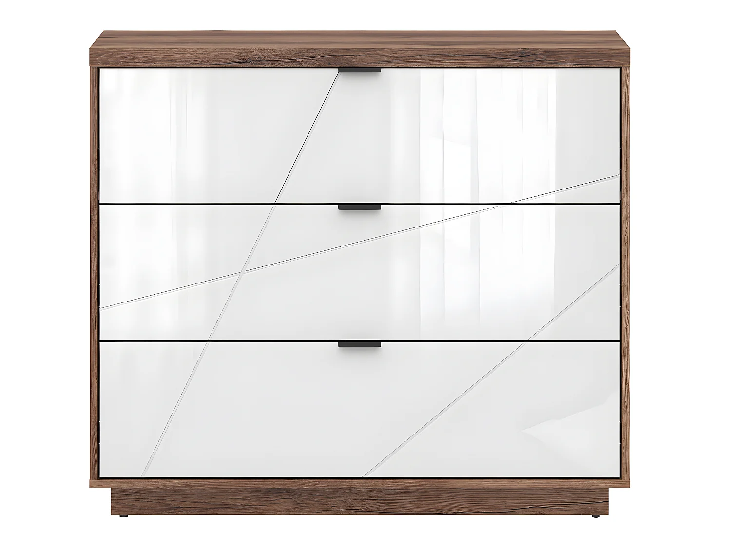 Commode 3 tiroirs Sven Blanc et Bois