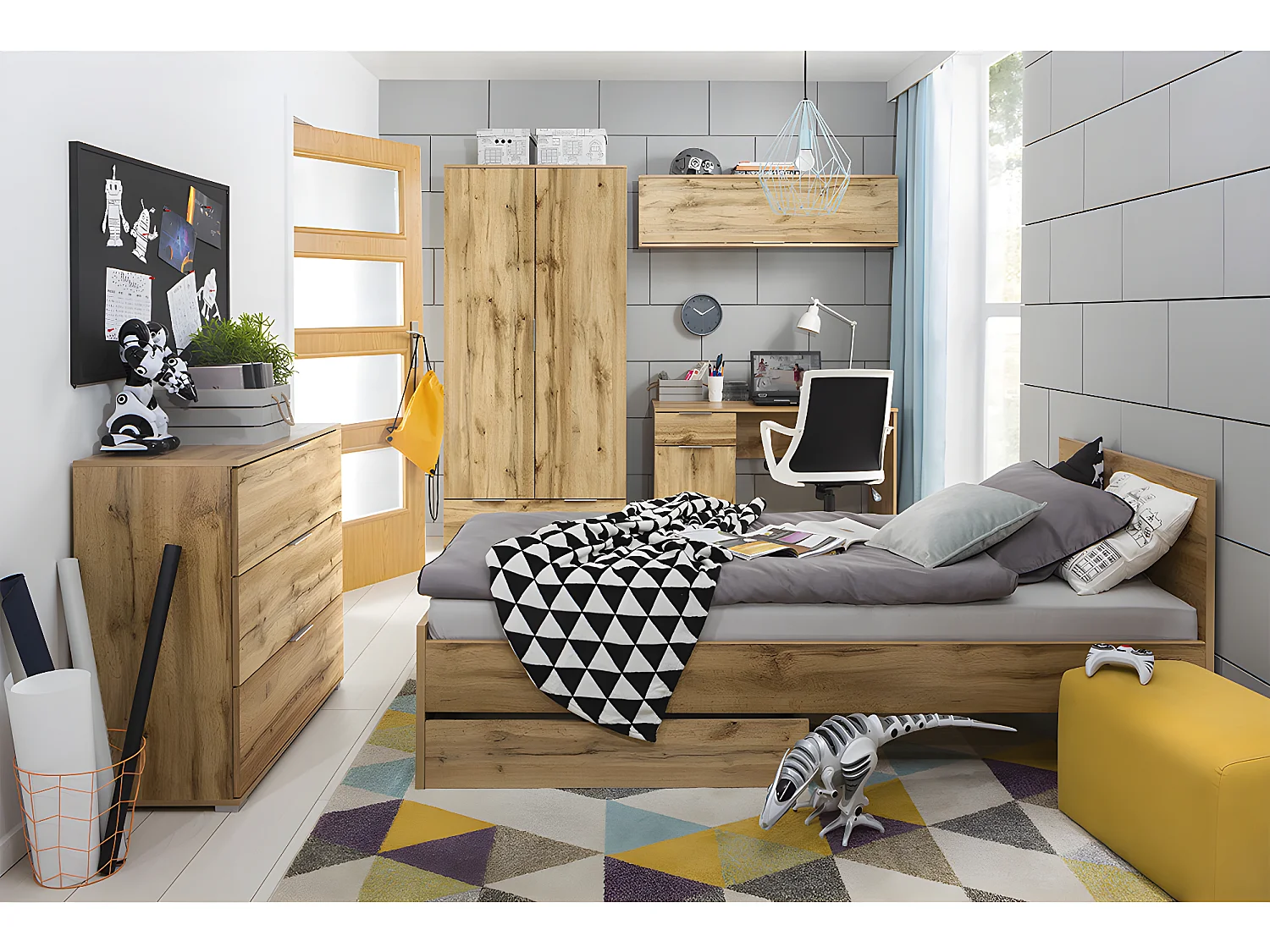 Commode 3 tiroirs Selma Blanc