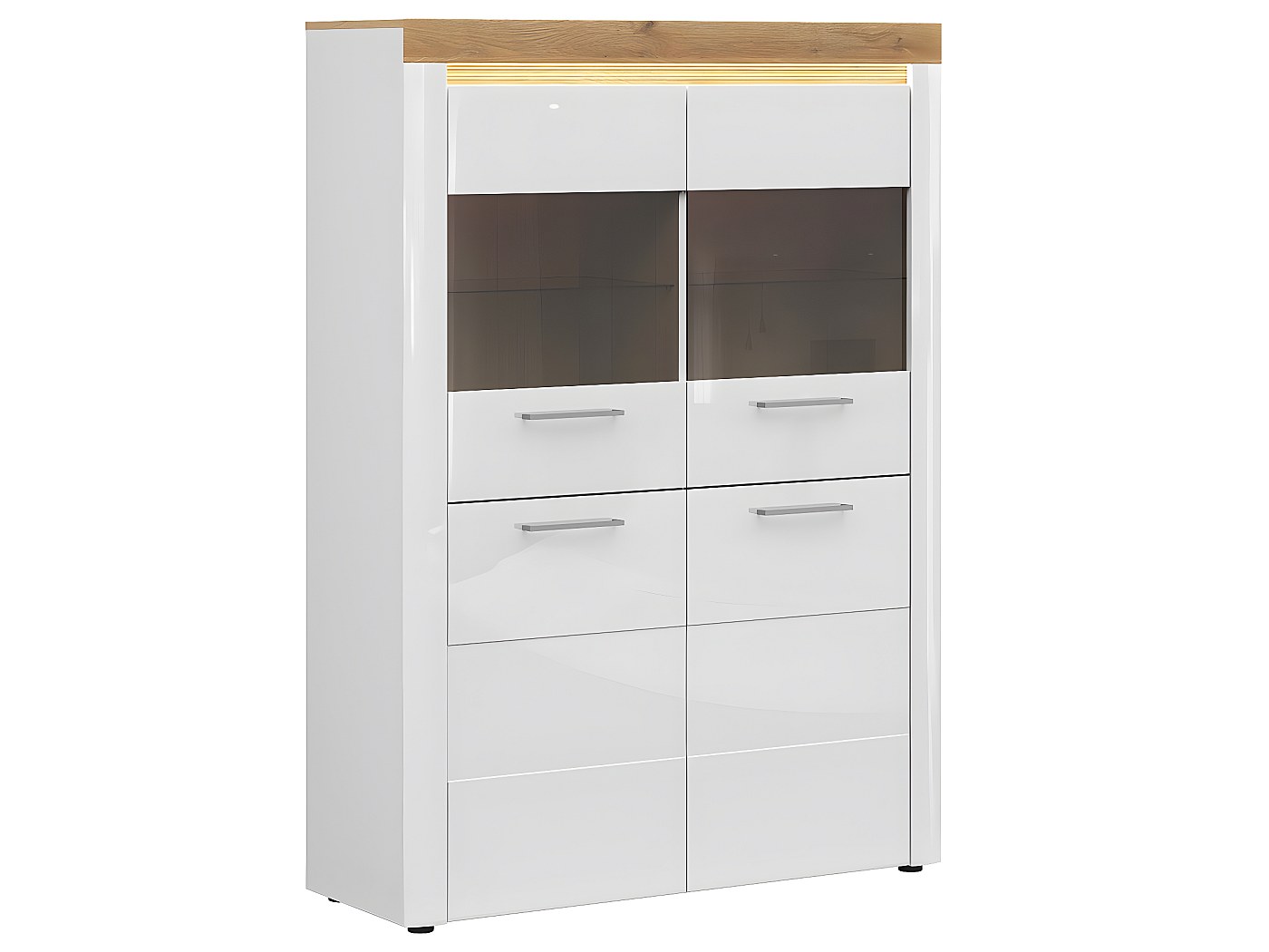 Vaisselier blanc -Buffet, meuble haut en bois veiné blanc, 94,5 x 30 x 175,5 cm - scandinave - Cinq portes, trois tiroirs et compartiments ouverts - Bois Certifié PEFC - Blanc Vaisselier blanc -Buffet, meuble haut en bois veiné blanc, 94,5 x 30 x 175,5 cm - scandinave - Cinq portes, trois tiroirs et compartiments ouverts - Bois Certifié PEFC - Blanc