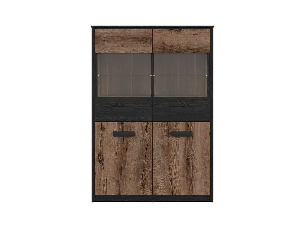 Credenza 4 ante Romane marrone e nero 145cm