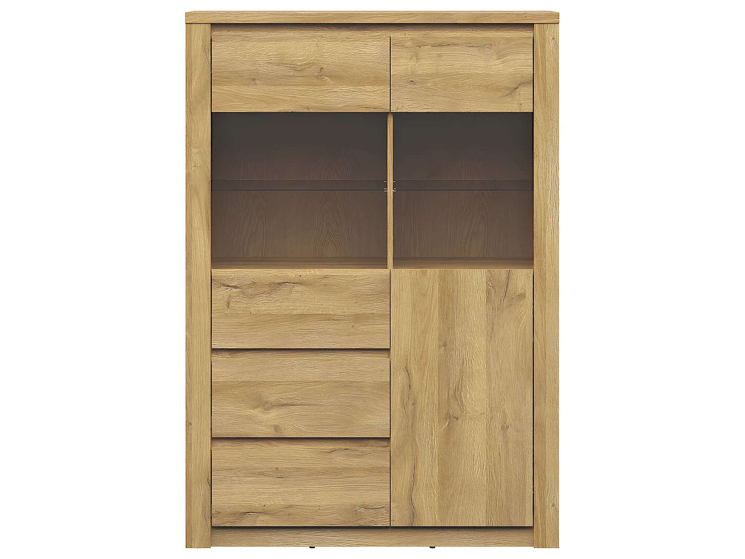 Armário de porcelana 2 portas 2 gavetas Ada madeira 150cm