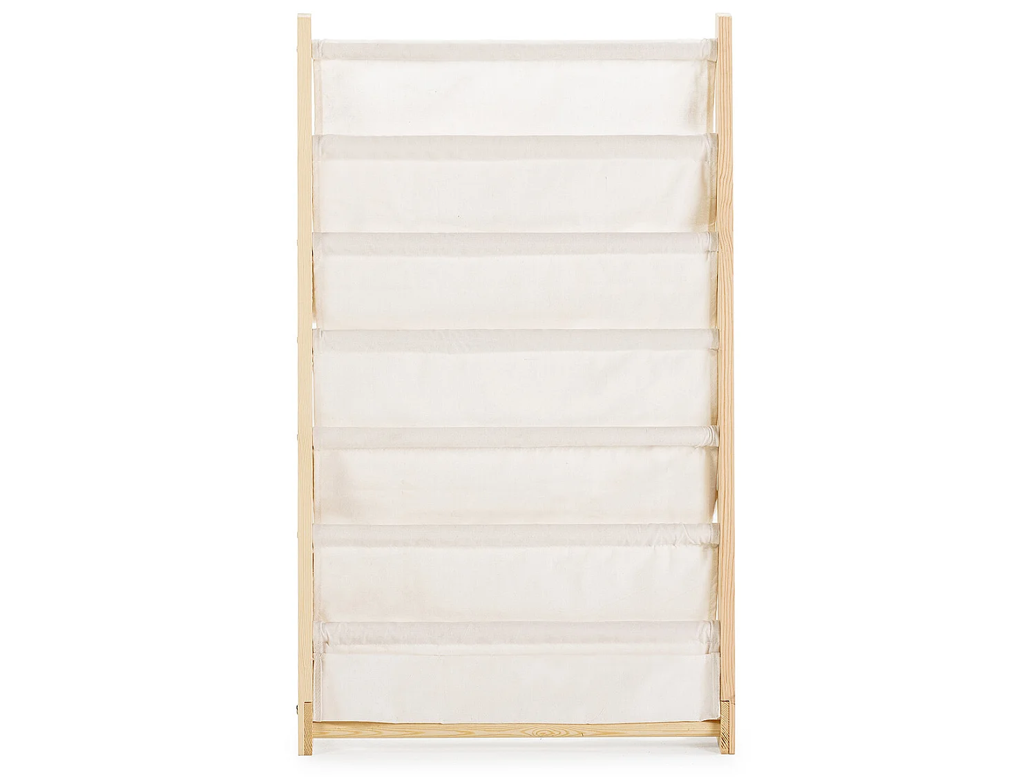 Tijdschriftenrek Rui van stof en hout met 6 vakken