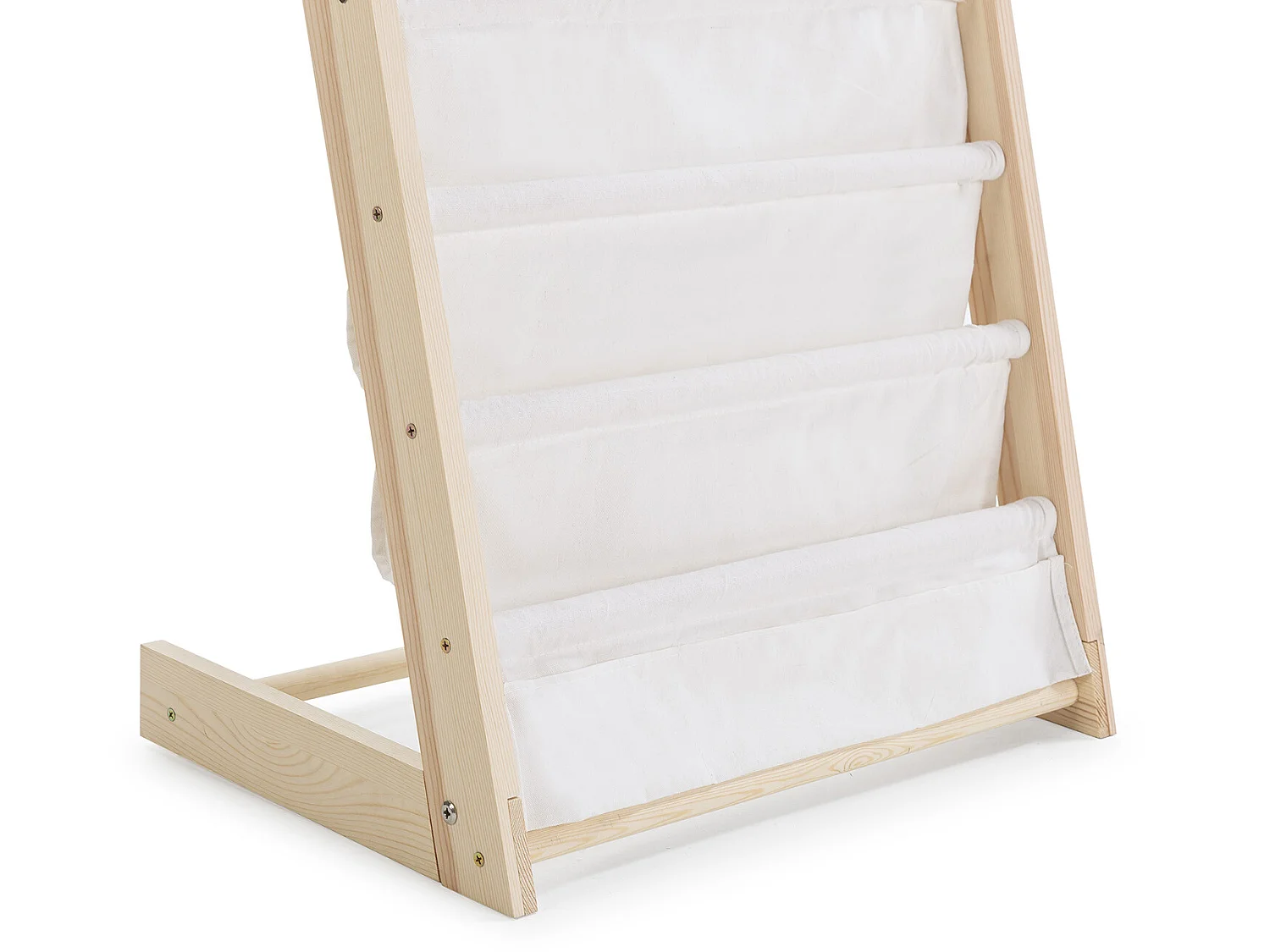 Tijdschriftenrek Rui van stof en hout met 6 vakken