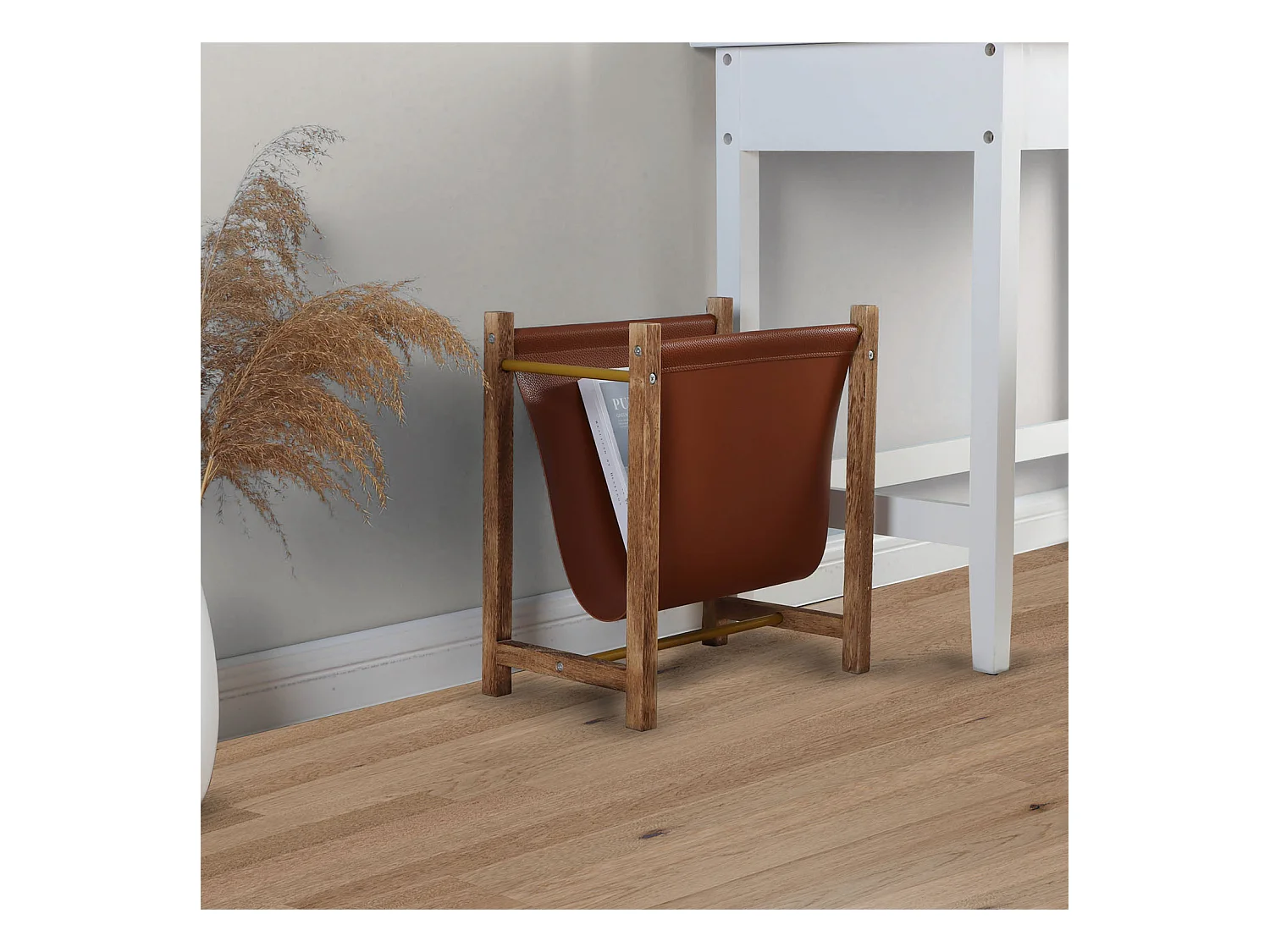 Portariviste Bento in ecopelle e legno naturale