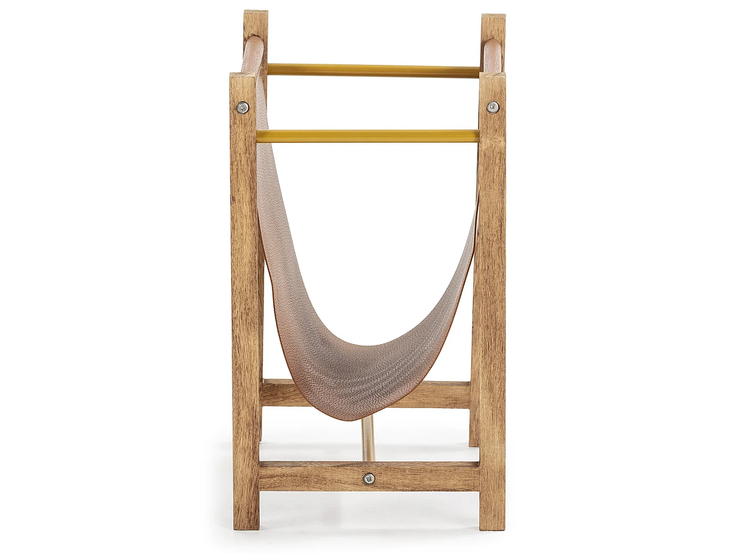 Porte-revues Bento en cuir synthétique et bois naturel