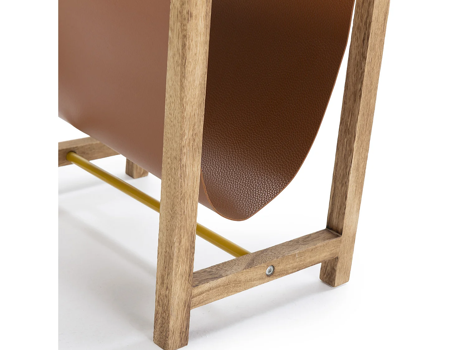 Porte-revues Bento en cuir synthétique et bois naturel
