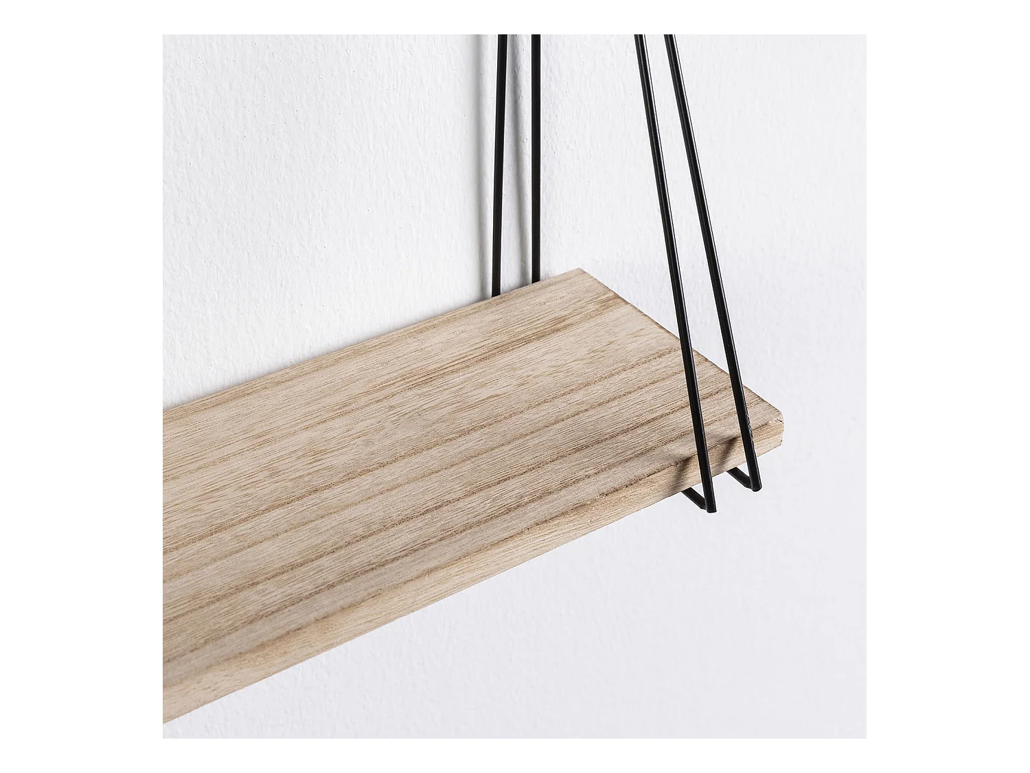 Set van 3 zwarte metalen wandplanken Airas