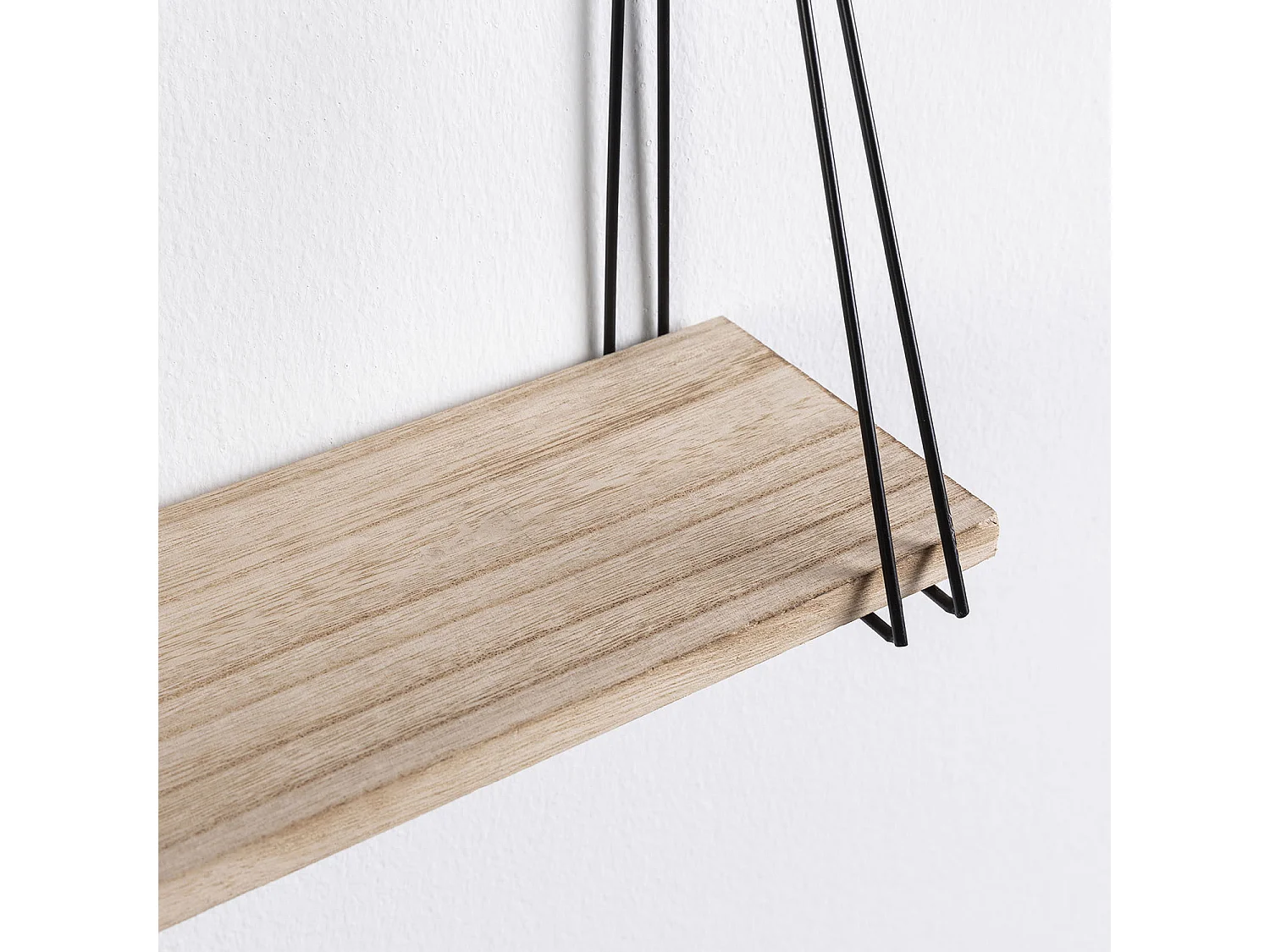 Set van 3 zwarte metalen wandplanken Airas