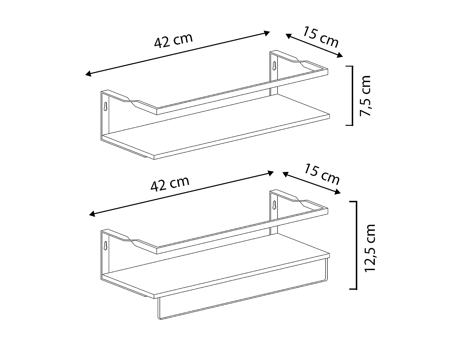 Wandregal Xavi 2er-Set