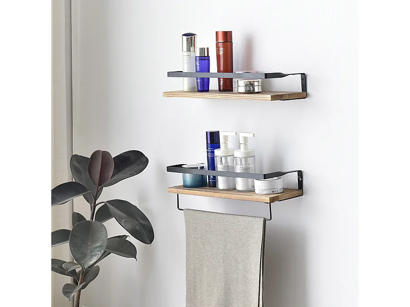 Set 2 baldas de pared Xavi con toallero