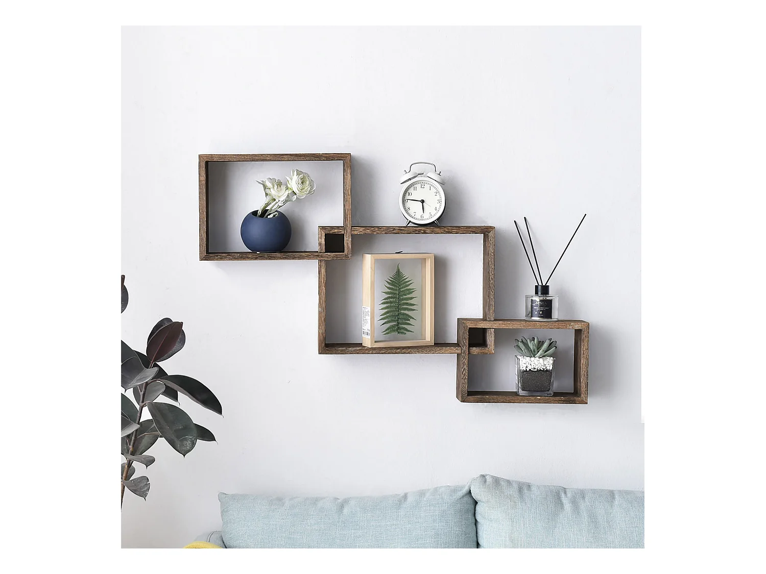 Set van 3 vierkante Iago wandplanken