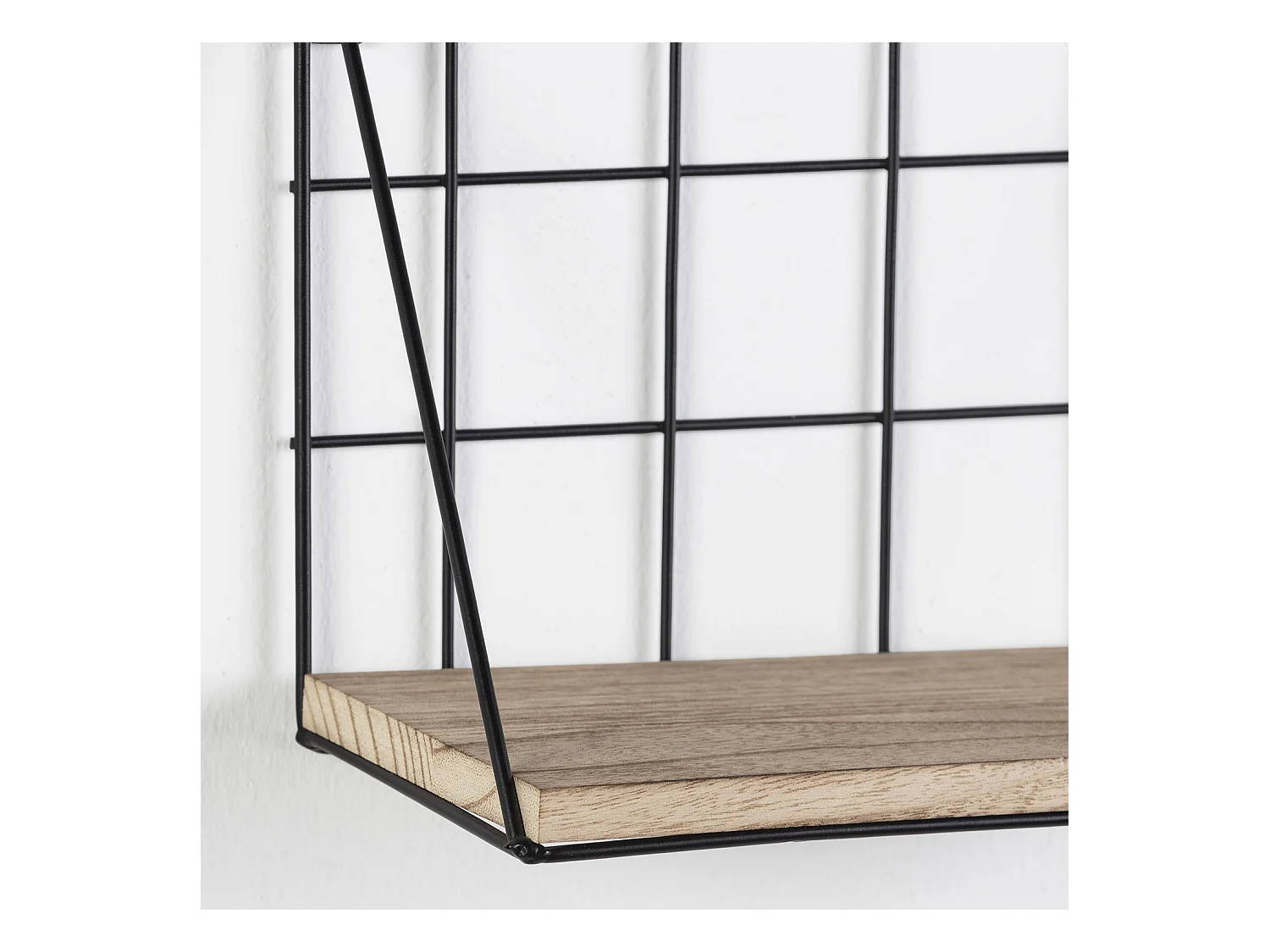 Set van 3 zwarte metalen wandplanken Amede