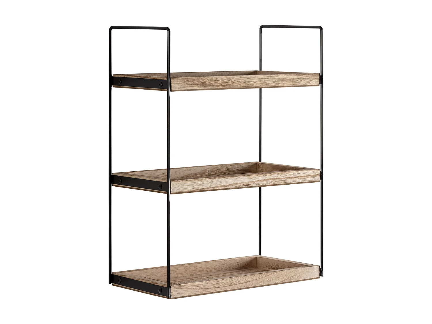 Étagère murale Ero à 3 niveaux, bois de paulownia