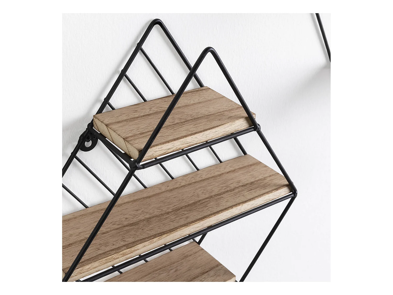 Set de 2 estantes de pared Diamante metal negro