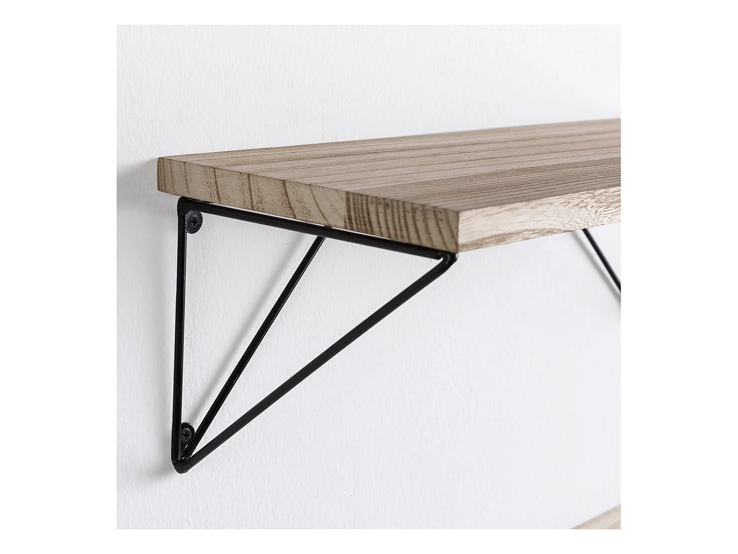 Set van 3 zwarte metalen wandplanken Amaro