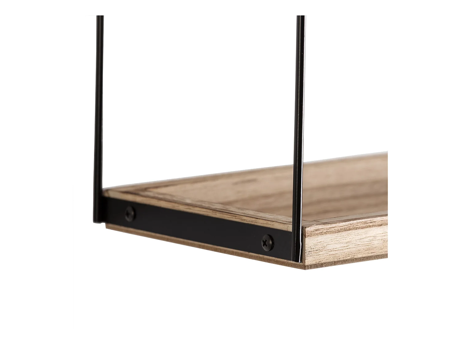 Étagère murale Carlos à 2 niveaux, bois de paulownia