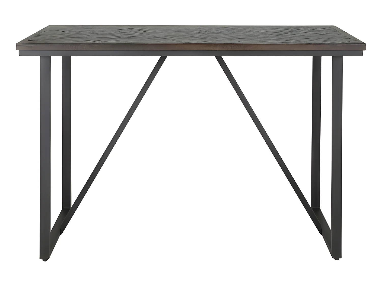 CHEVRON - Table haute bois L140