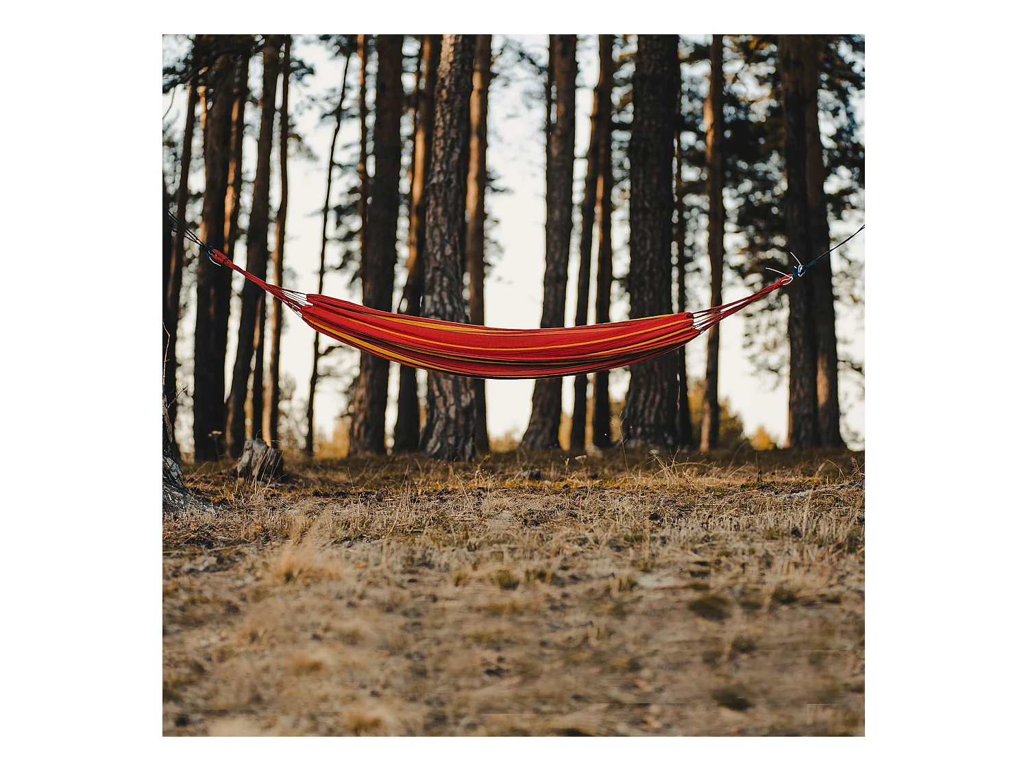 Hamaca de jardín 2 personas de poliéster Naranja Fucsia con funda 200 kg