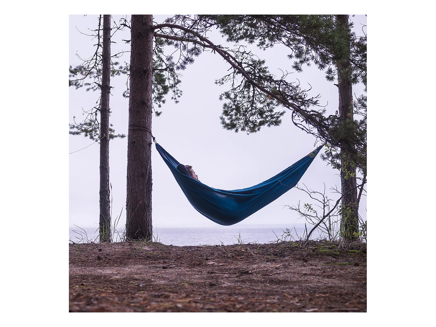 Rede de Jardim Campismo duplo de jardim Azul Policlotão com caixa 200 kg