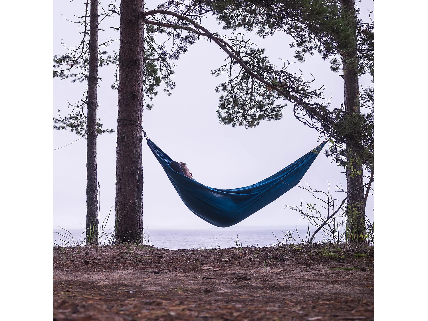 Rede de Jardim Campismo duplo de jardim Azul Policlotão com caixa 200 kg