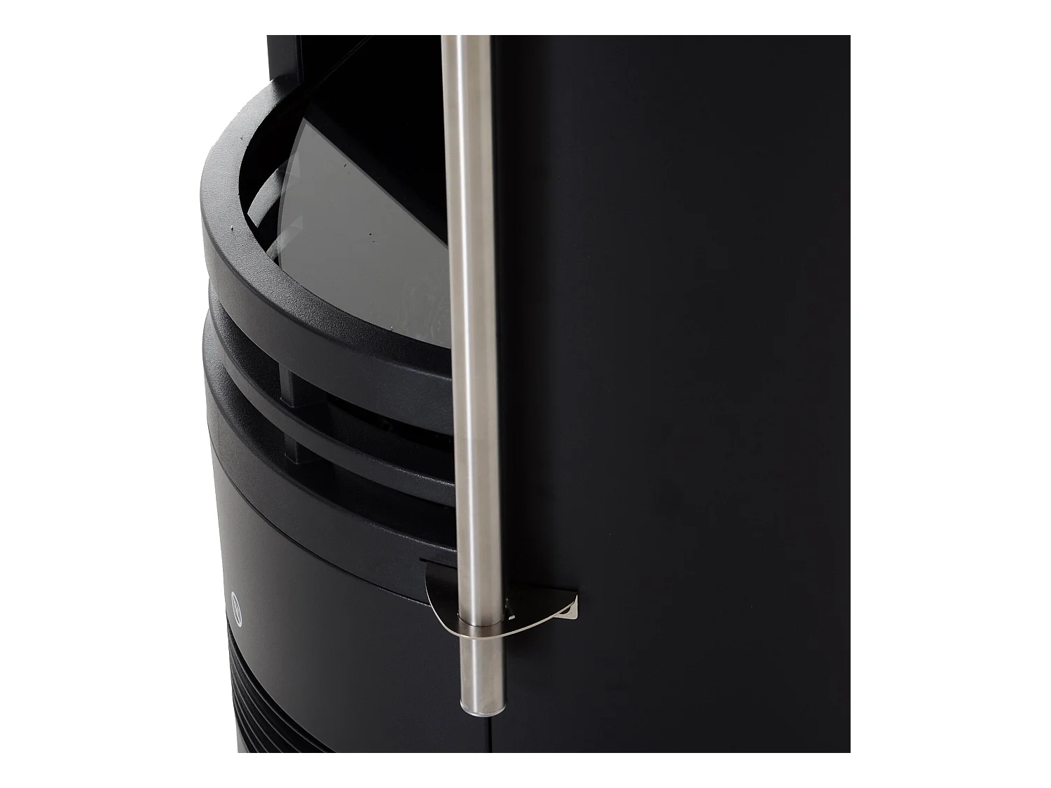 Caminetto Camino Elettrico LED effetto Fiamma 3D Regolabile 1000W 2000W Nero